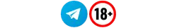 telegram logo and 18